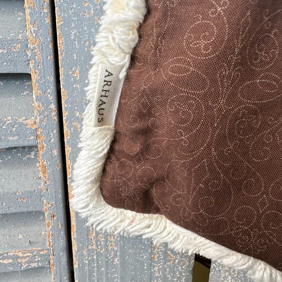 Arhaus Daisy Down Pillow Pink Brown - Picture 4 of 12